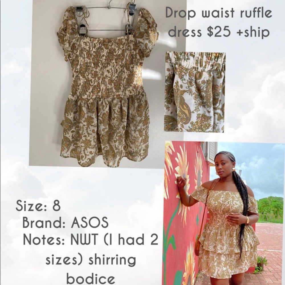 NWT Drop Waist Paisley Dress